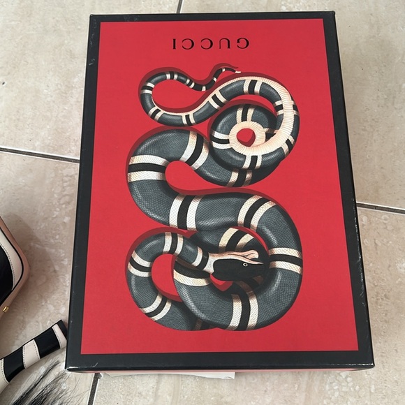 Gucci Exotic Fur leathers heels zebra print with box Worn twice! - Picture 13 of 14